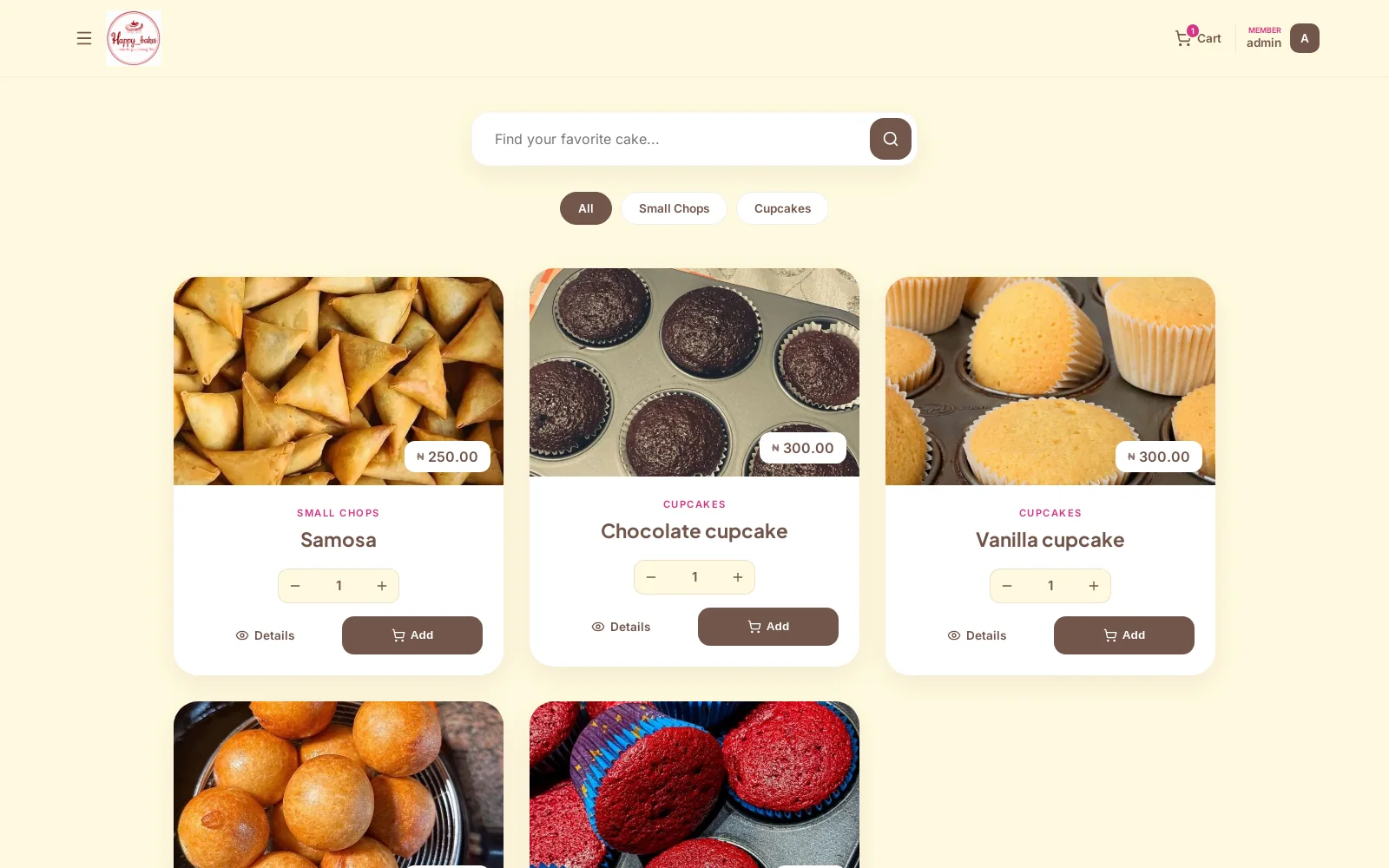 Confectionery Menu & Flavor Catalog: Filterable pastry catalog showcasing dietary preferences, flavor profiles, allergen warnings, and multi-tier pricing.