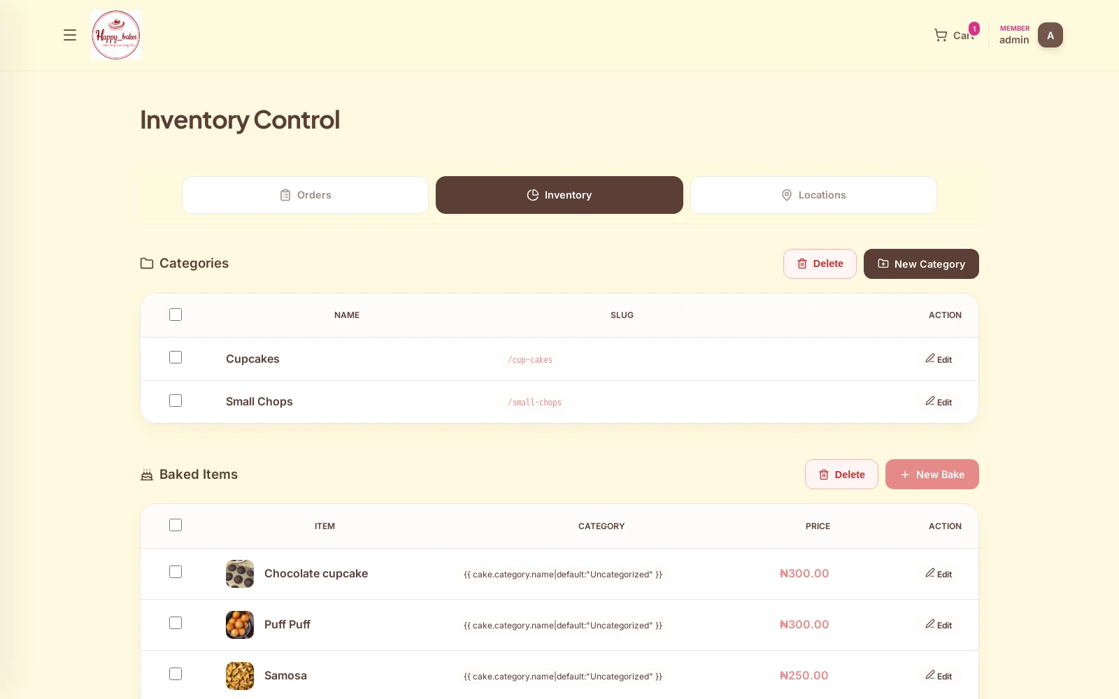Bakery Inventory & Ingredient Stocks: Real-time ingredient tracking console with automated depletion calculation per recipe and low-stock replenishment alerts.